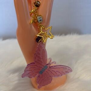Butterfly Keychain/Handbag Charm Handcrafted by @windswepttrace